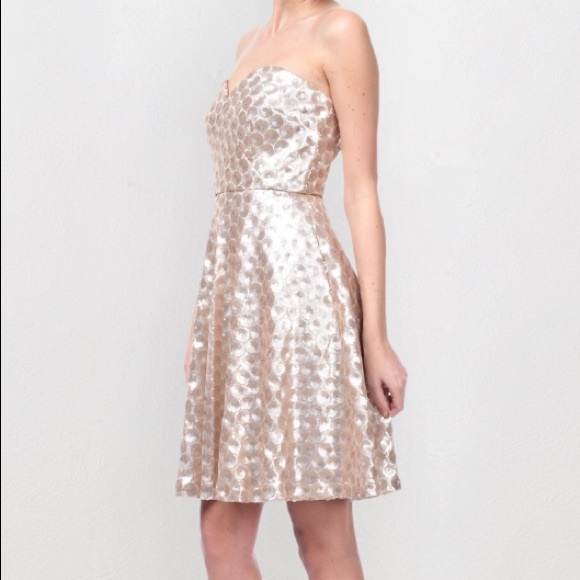Weddington Way Rose Gold Sequin Strapless Dress - Picture 2 of 5